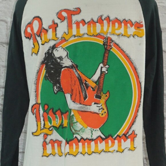 Vintage 70s Pat Travers Raglan Sleeve Concert Shirt - Picture 9 of 9